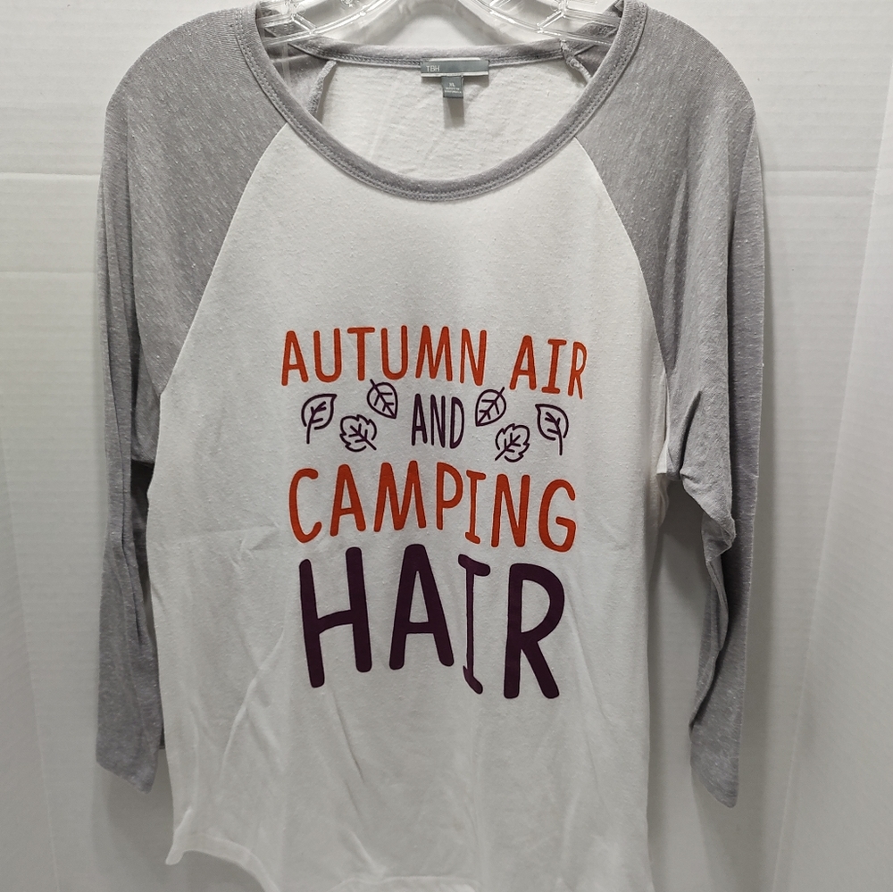 Autumn Air & Camping Hair Women's Baseball Tee by TBH XL